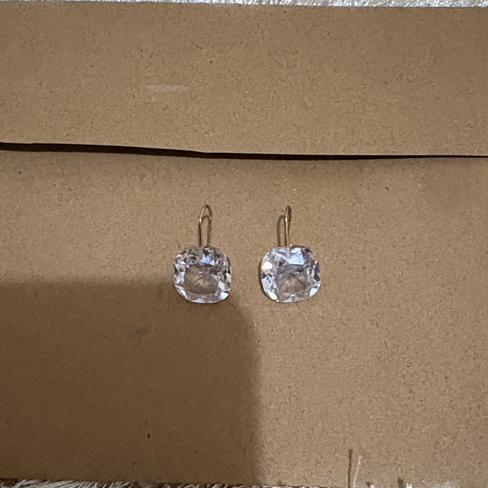 Elegant Silver Crystal Drop Earrings